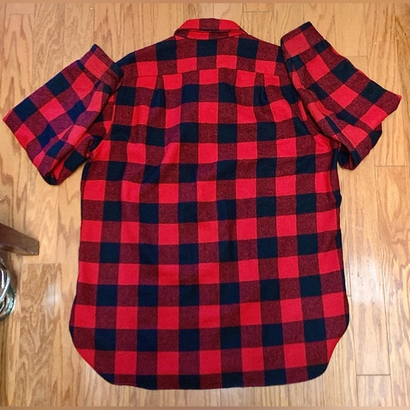Vintage 100% Wool Buffalo Plaid Pendleton Outdoorsman Shirt - Picture 13 of 16